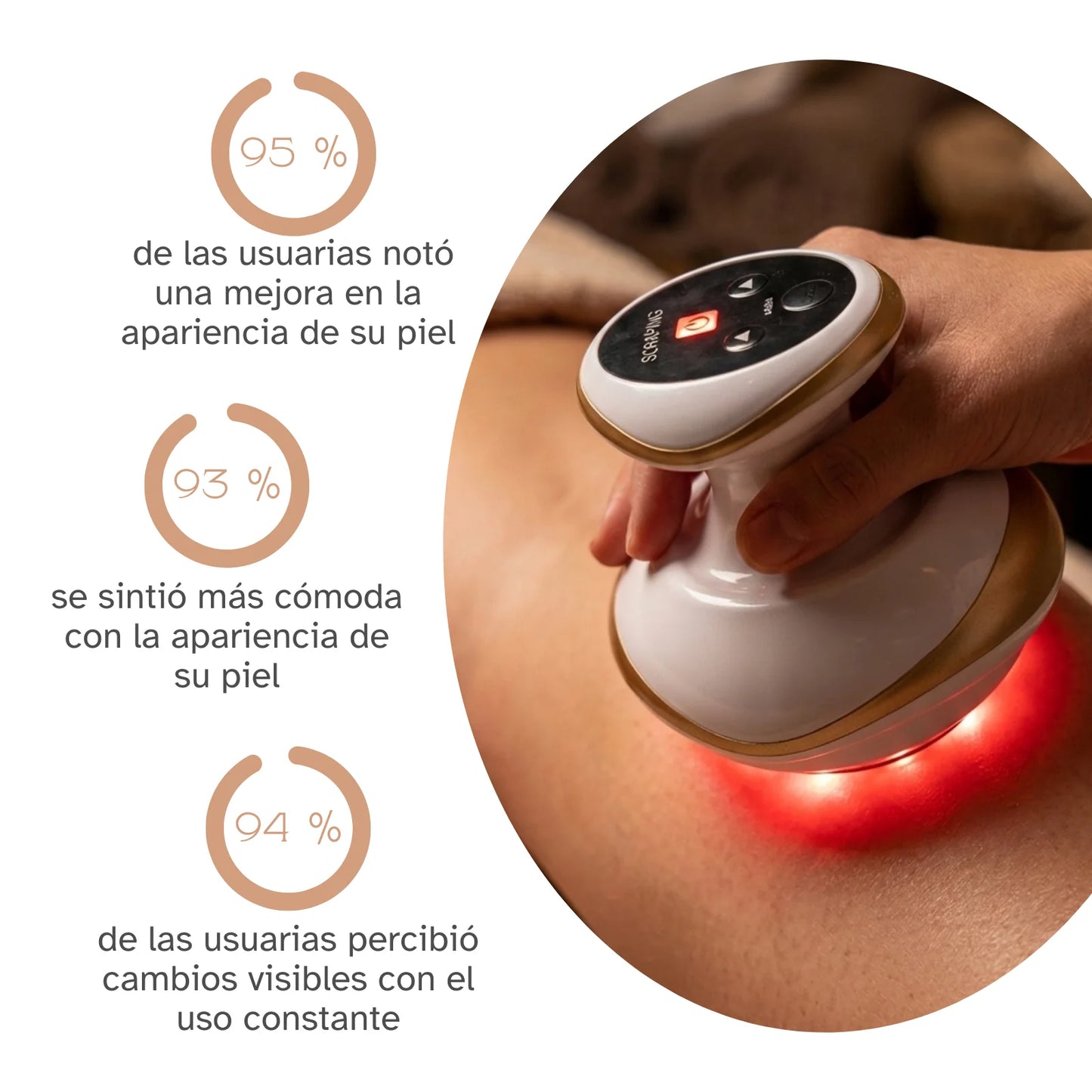 FirmFlow™ - Masajeador de succión y luz roja reafirmante